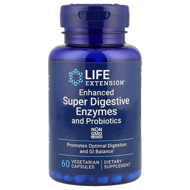 Фото товара: Пищеварительные ферменты Life Extension Enhanced Super and Probiotics, 60 растительных капсул