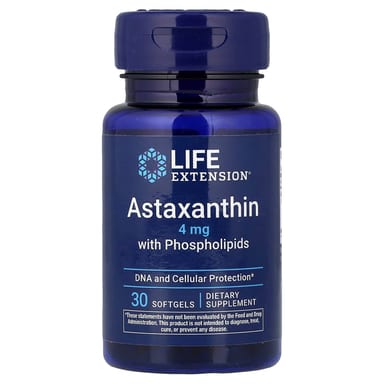 Астаксантин Life Extension with Phospholipids, 30 мягких капсул