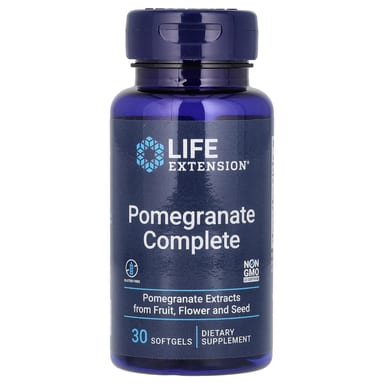 Гранат Life Extension, вкус Pomegranate Complete, 30 мягких капсул