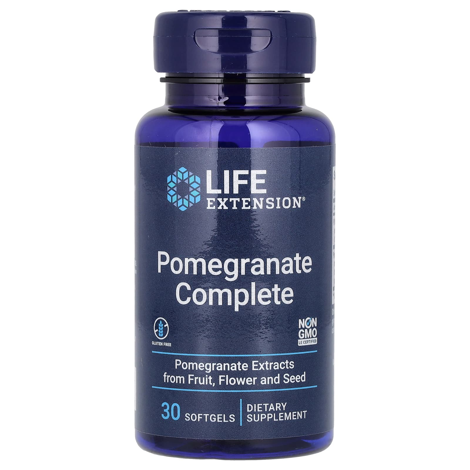 Гранат Life Extension, вкус Pomegranate Complete, 30 мягких капсул