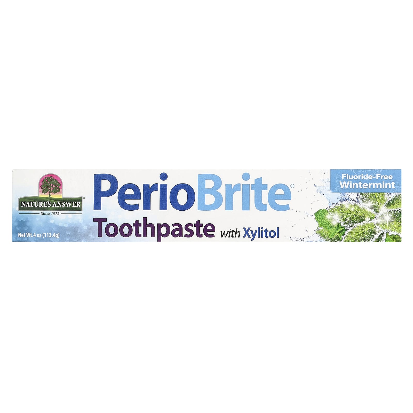 Зубная паста Nature's Answer PerioBrite® with Xylitol Flouride-Free, оттенок Wintermint, 113.4 г — фото 2