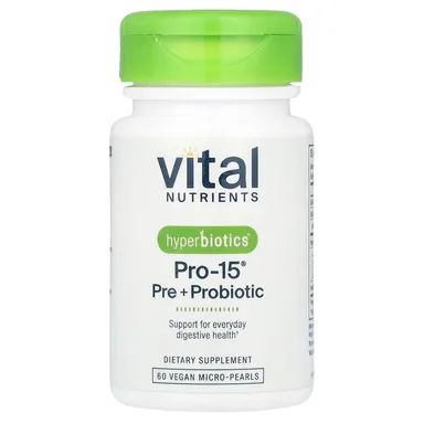 Фото товара: Пробиотик Vital Nutrients Hyperbiotics® Pro-15® Pre 60 Vegan Micro-Pearls