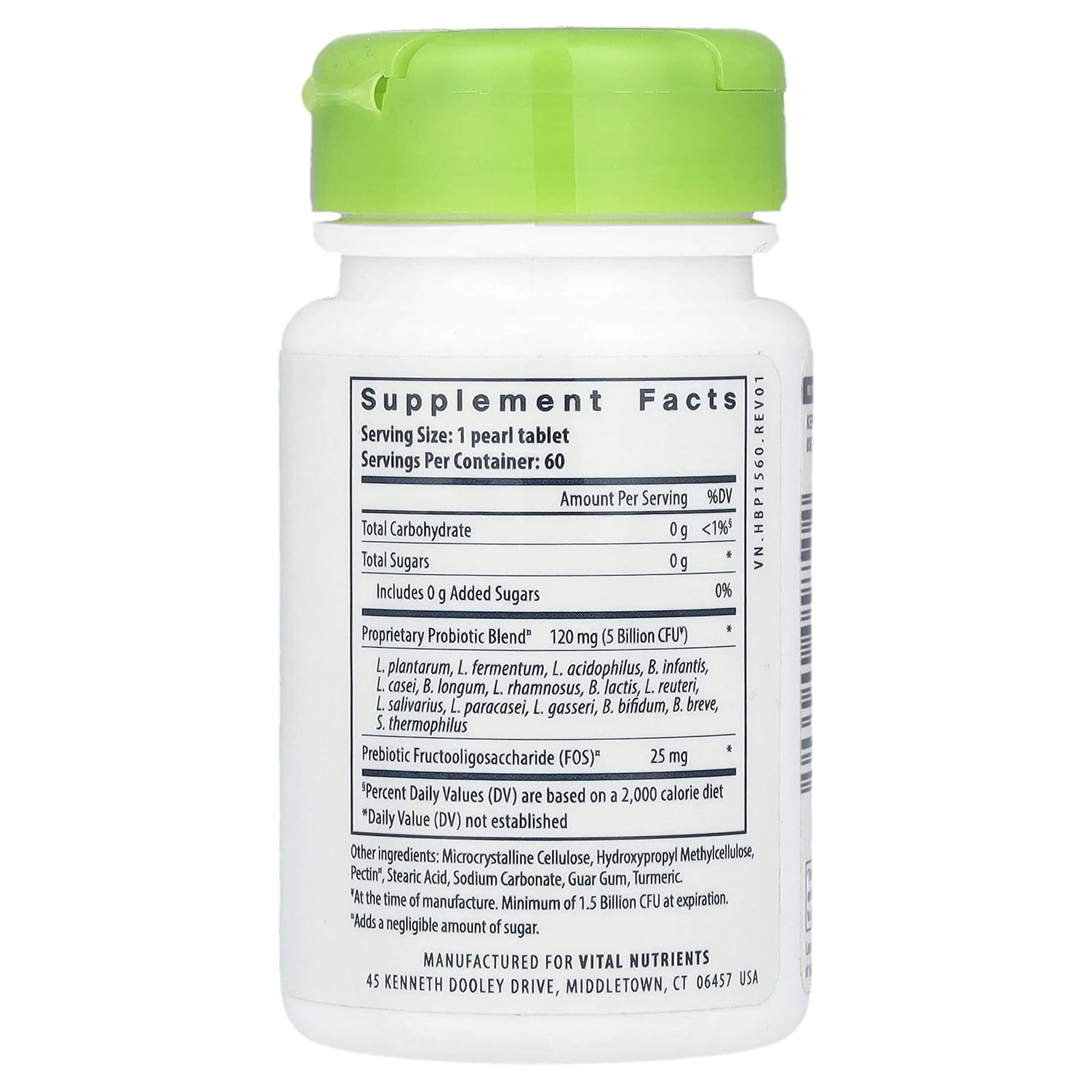 Пробиотик Vital Nutrients Hyperbiotics® Pro-15® Pre 60 Vegan Micro-Pearls — фото 2
