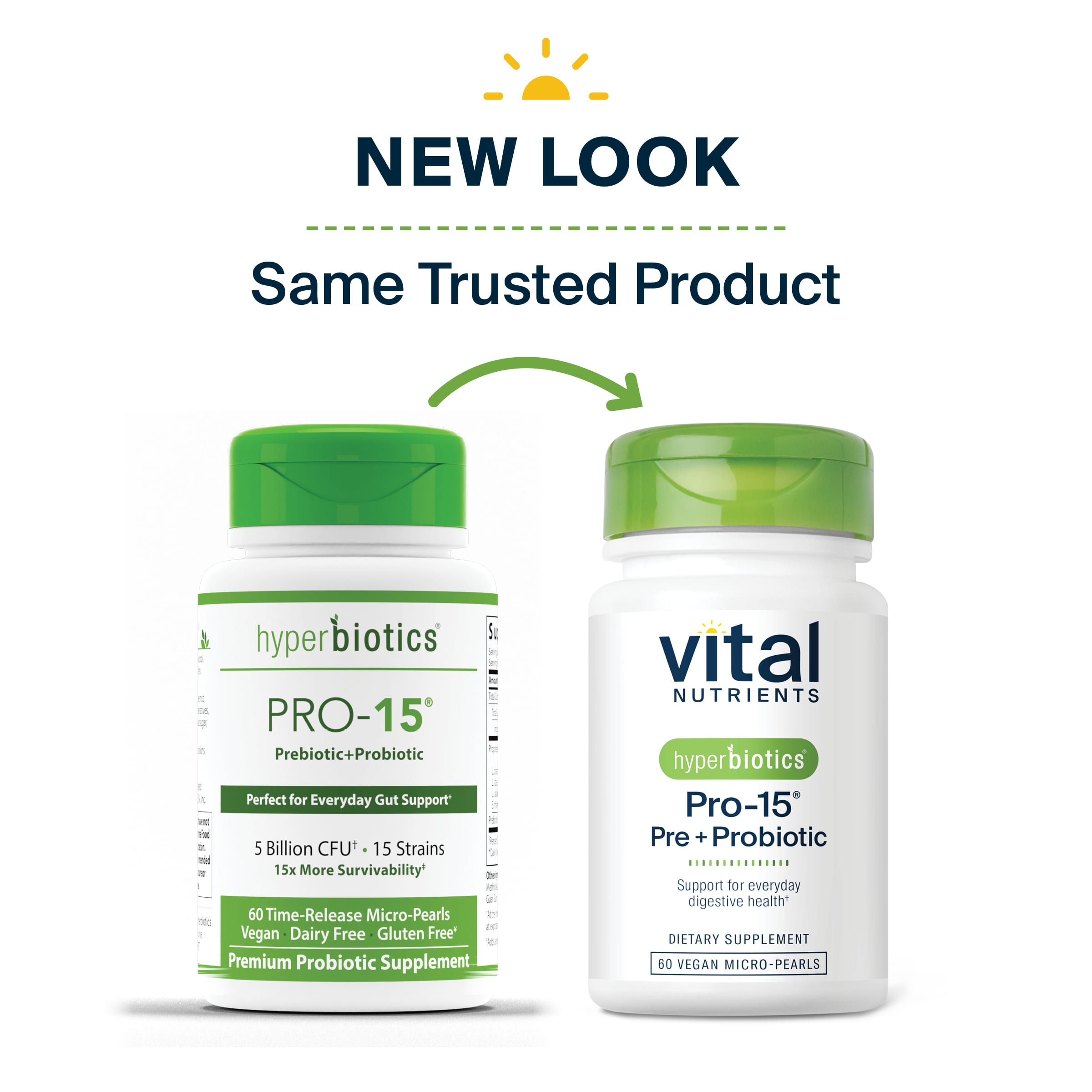Пробиотик Vital Nutrients Hyperbiotics® Pro-15® Pre 60 Vegan Micro-Pearls — фото 3
