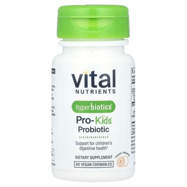 Детский пробиотик Vital Nutrients Hyperbiotics® Pro-® Probiotic 60 Vegan Chewables, вкус Tangy Orange