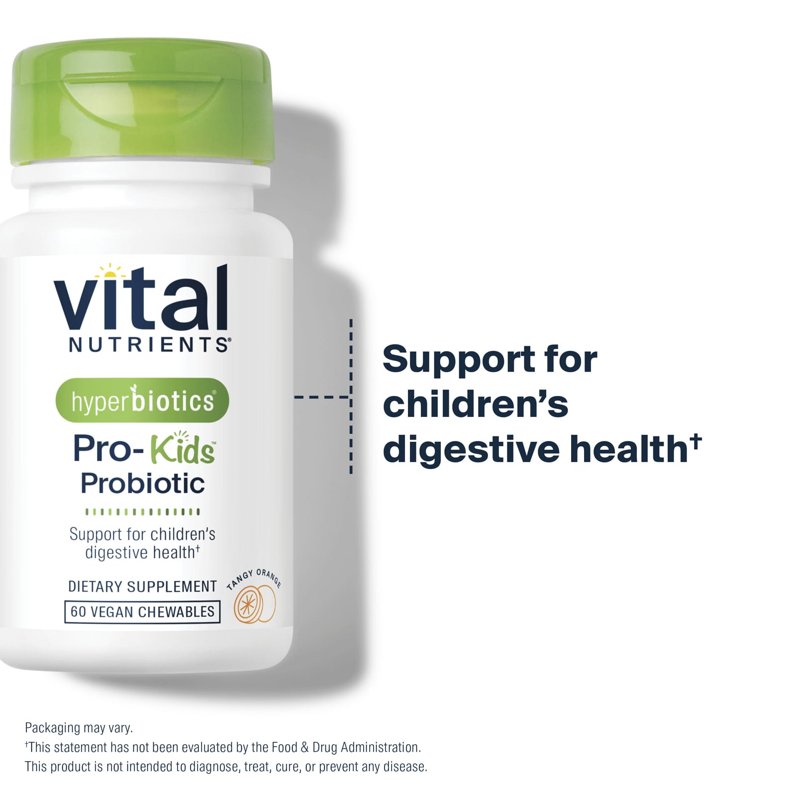 Детский пробиотик Vital Nutrients Hyperbiotics® Pro-® Probiotic 60 Vegan Chewables, вкус Tangy Orange — фото 6