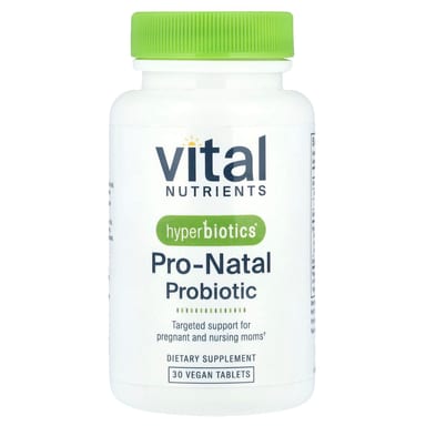 Пробиотик Vital Nutrients Hyperbiotics® Pro-Natal 30 Vegan Tablets, таблетки