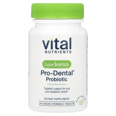 Пробиотик Vital Nutrients Hyperbiotics® Pro-Dental® 45 Vegan, вкус Natural Mint, жевательные таблетки