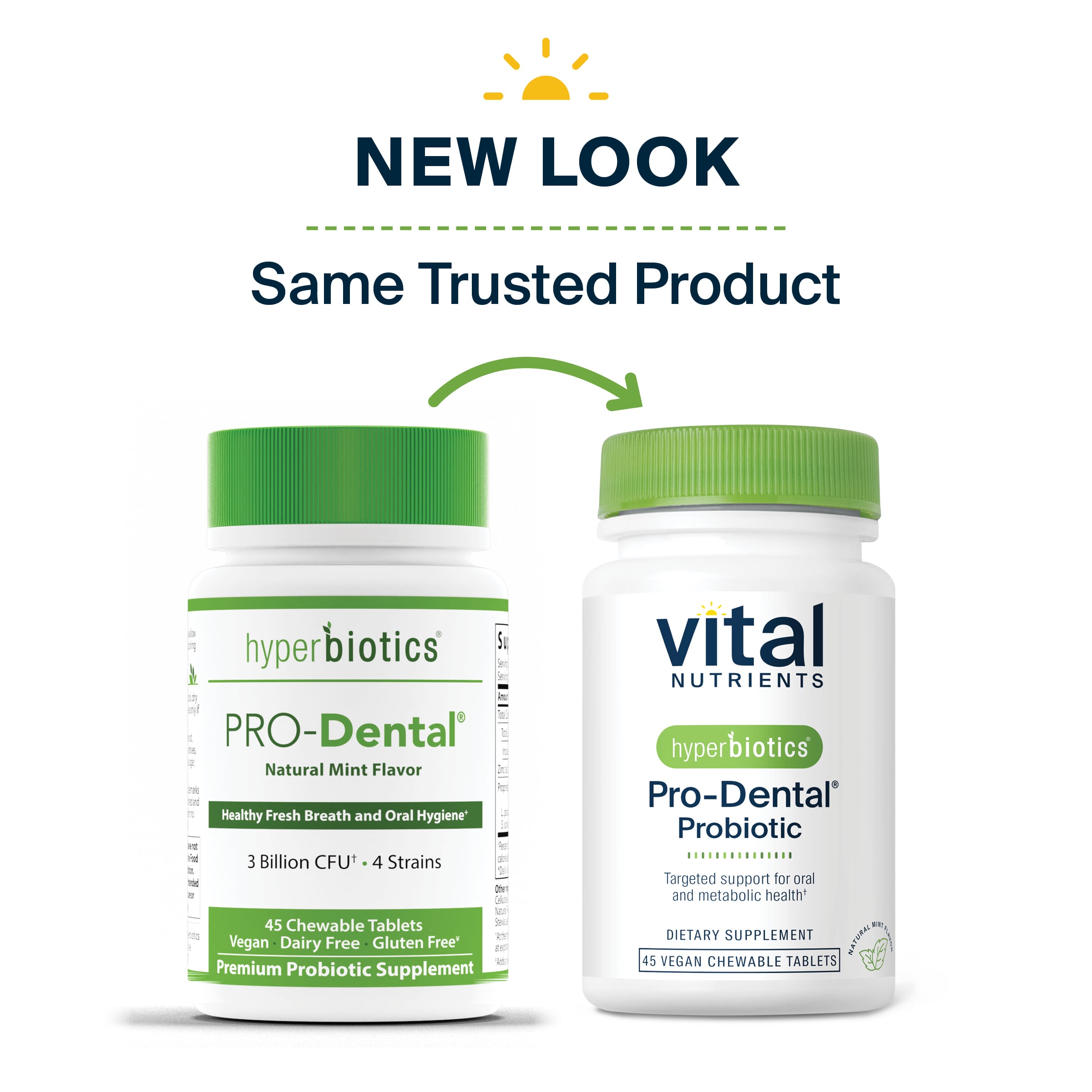 Пробиотик Vital Nutrients Hyperbiotics® Pro-Dental® 45 Vegan, вкус Natural Mint, жевательные таблетки — фото 3