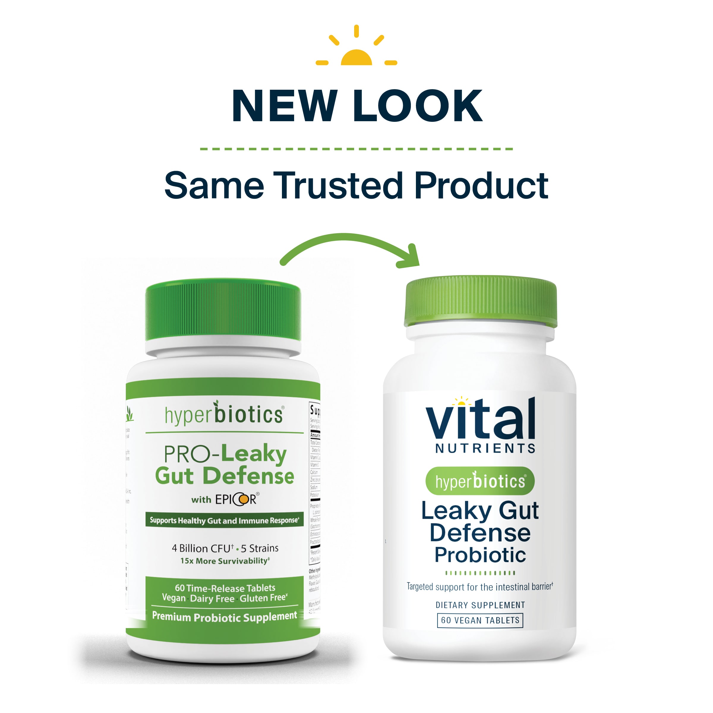 Пробиотик Vital Nutrients Hyperbiotics® Leaky Gut Defense 60 Vegan Tablets, таблетки — фото 3