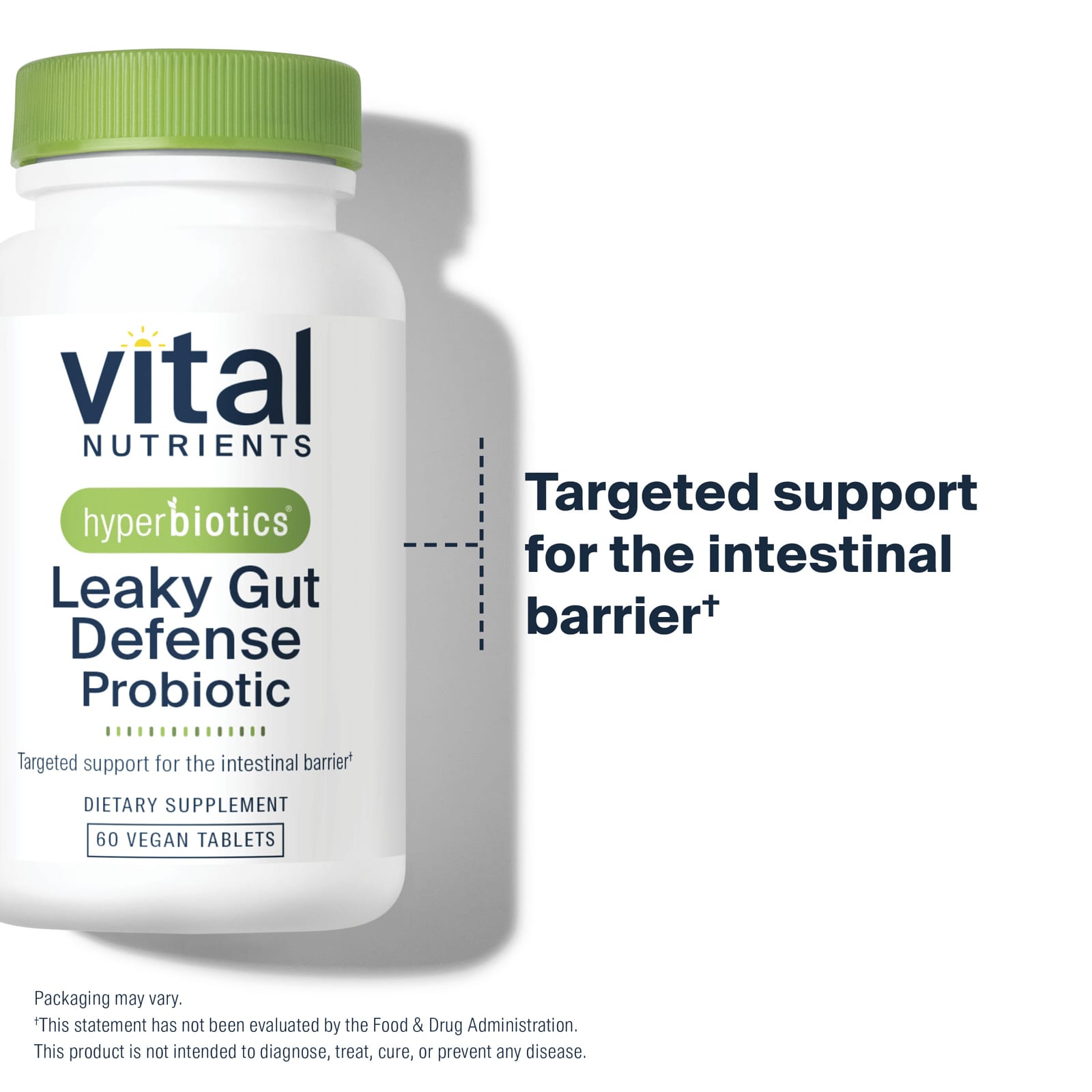 Пробиотик Vital Nutrients Hyperbiotics® Leaky Gut Defense 60 Vegan Tablets, таблетки — фото 6