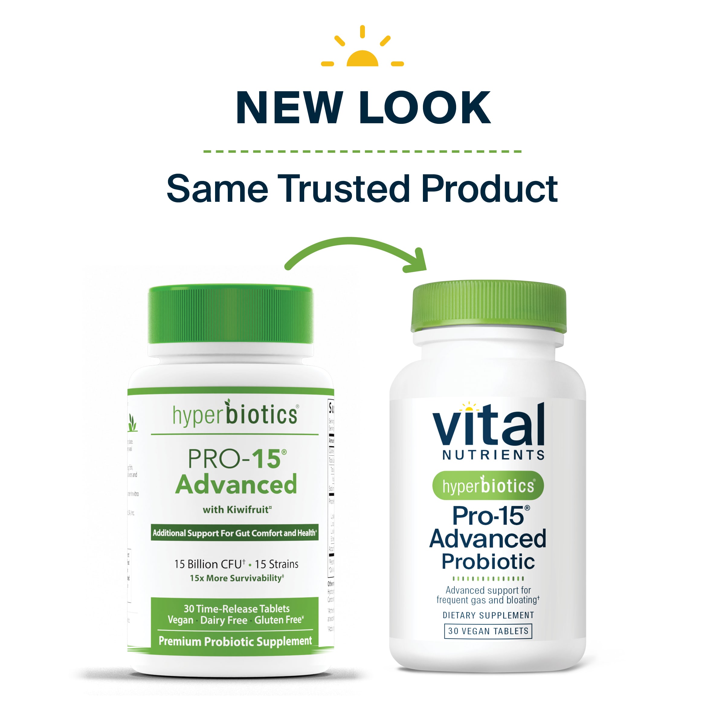 Пробиотик Vital Nutrients Hyperbiotics® Pro-15® Advanced 30 Vegan Tablets, таблетки — фото 3