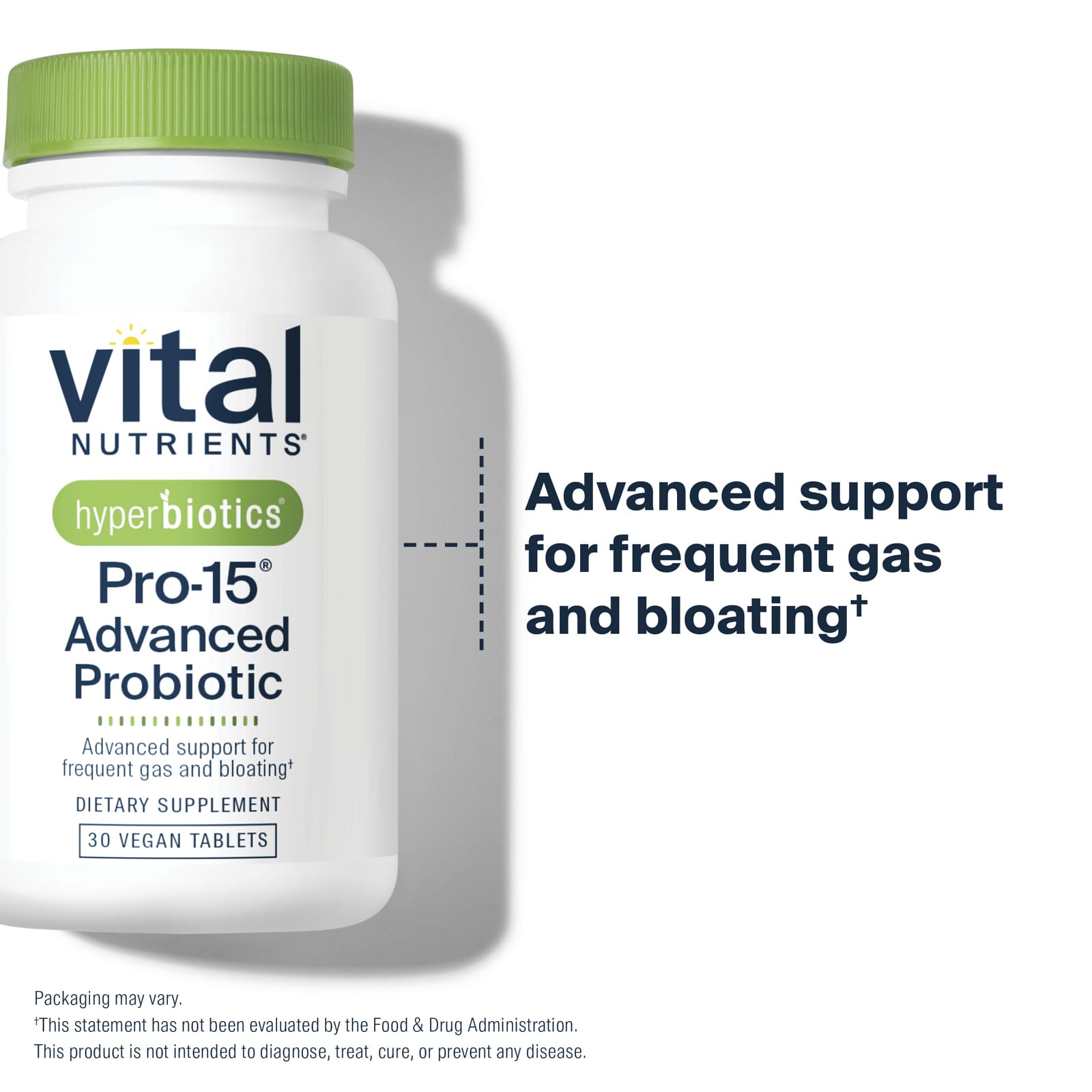 Пробиотик Vital Nutrients Hyperbiotics® Pro-15® Advanced 30 Vegan Tablets, таблетки — фото 6