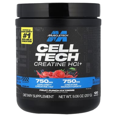 Креатин MuscleTech Cell Tech™ HCL, вкус Fruit Punch Extreme, 257 г