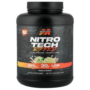Протеин MuscleTech Nitro-Tech® Ripped Lean Weight Loss, вкус Vanilla Cream, 1.81 кг