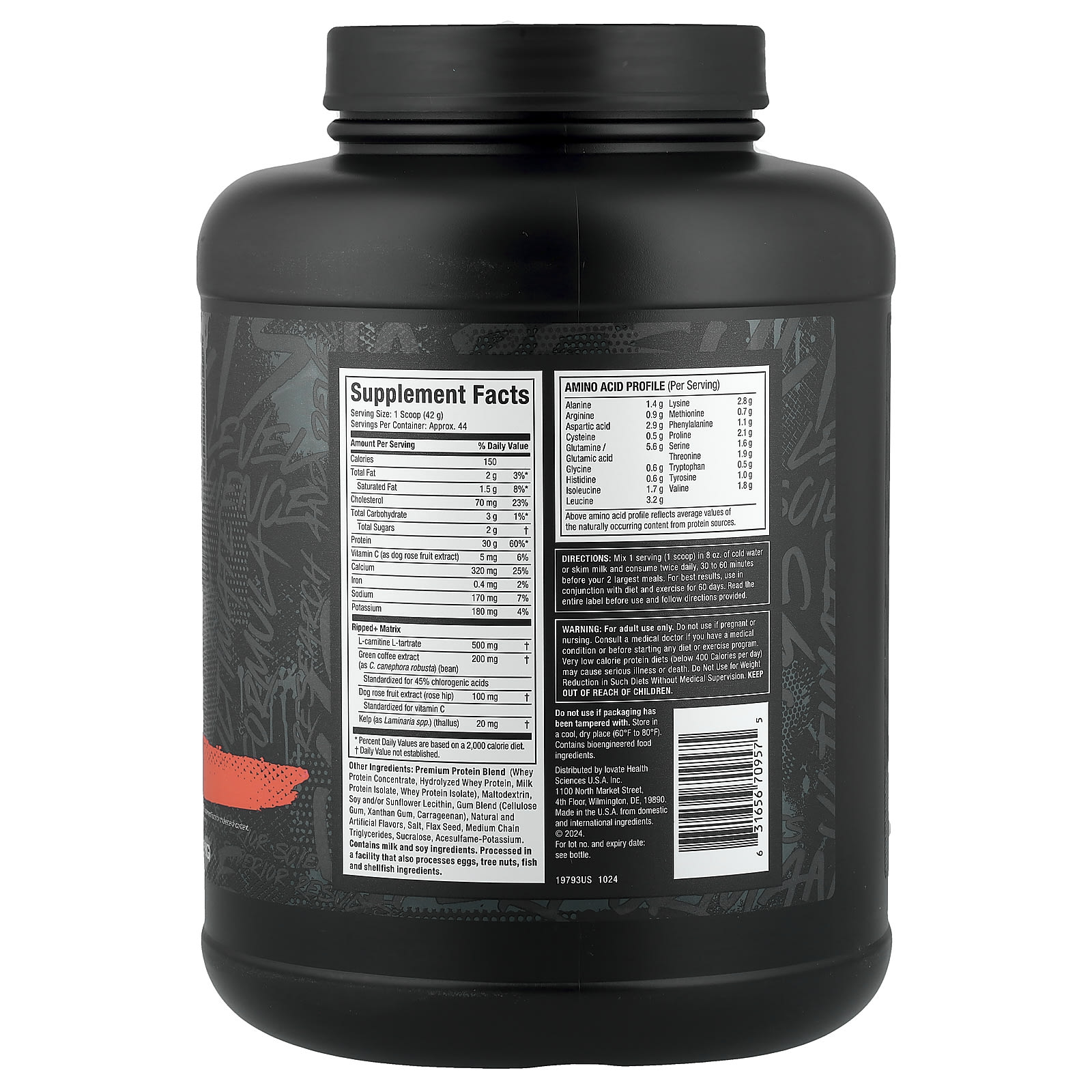 Протеин MuscleTech Nitro-Tech® Ripped Lean Weight Loss, вкус Vanilla Cream, 1.81 кг — фото 2