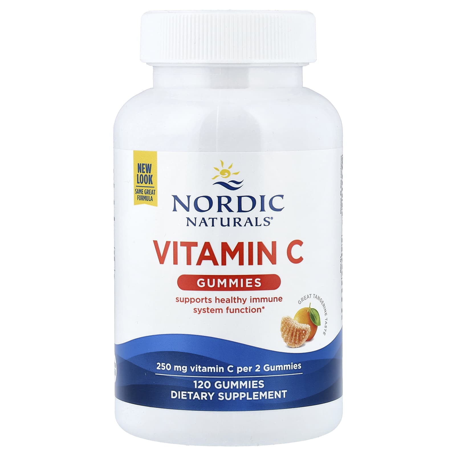 Витамин C Nordic Naturals Gummies, вкус Tangerine, 125 мг на пастилку, 120 жевательных пастилок — фото 2