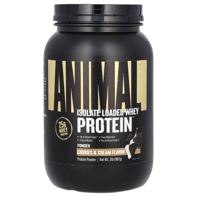 Протеиновый порошок Animal Isolate Loaded Whey Cookies & Cream, 907 г