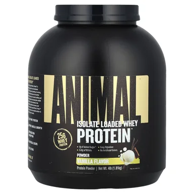 Фото товара: Протеиновый порошок Animal Isolate Loaded Whey Protein™ Powder, вкус «ваниль», 1.81 кг