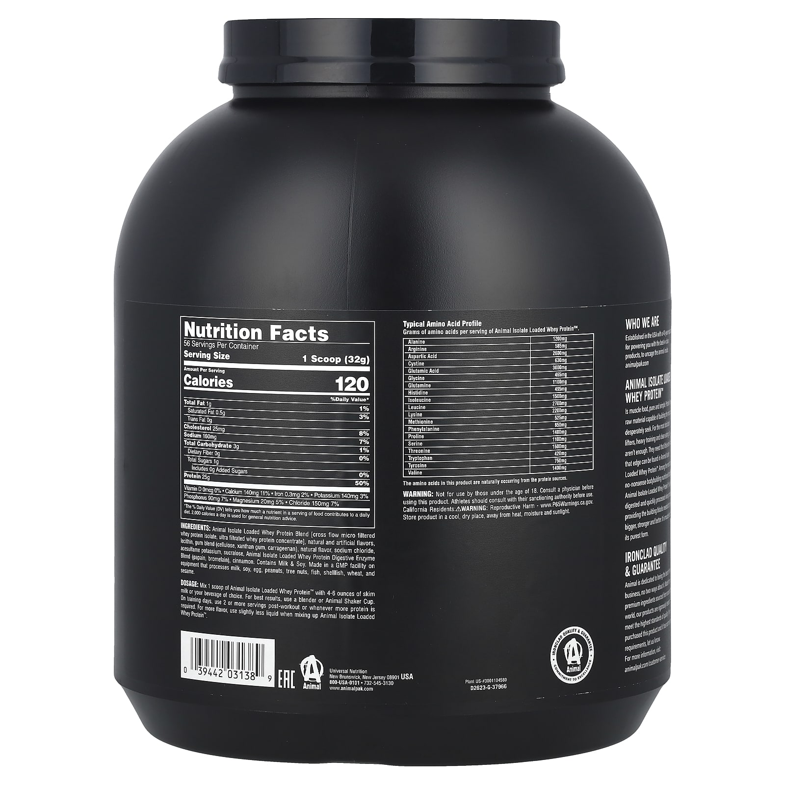 Протеиновый порошок Animal Isolate Loaded Whey, вкус Frosted Cinnamon Bun, 1.81 кг — фото 2