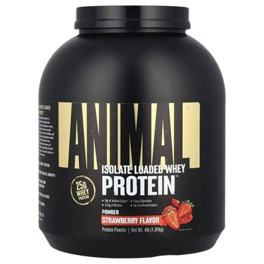 Протеиновый порошок Animal Isolate Loaded Whey, вкус Strawberry, 1.81 кг