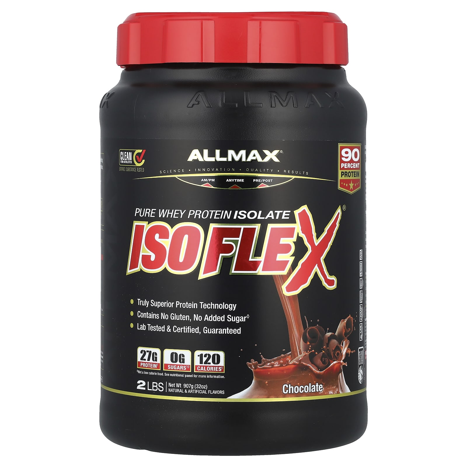 Сывороточный протеин ALLMAX ISOFLEX® Pure Isolate, вкус Chocolate, 907 г