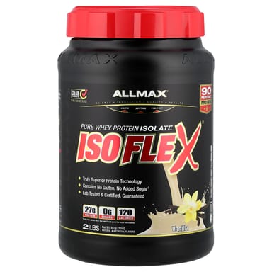 Сывороточный протеин ALLMAX ISOFLEX® Pure Isolate, вкус Vanilla, 907 г