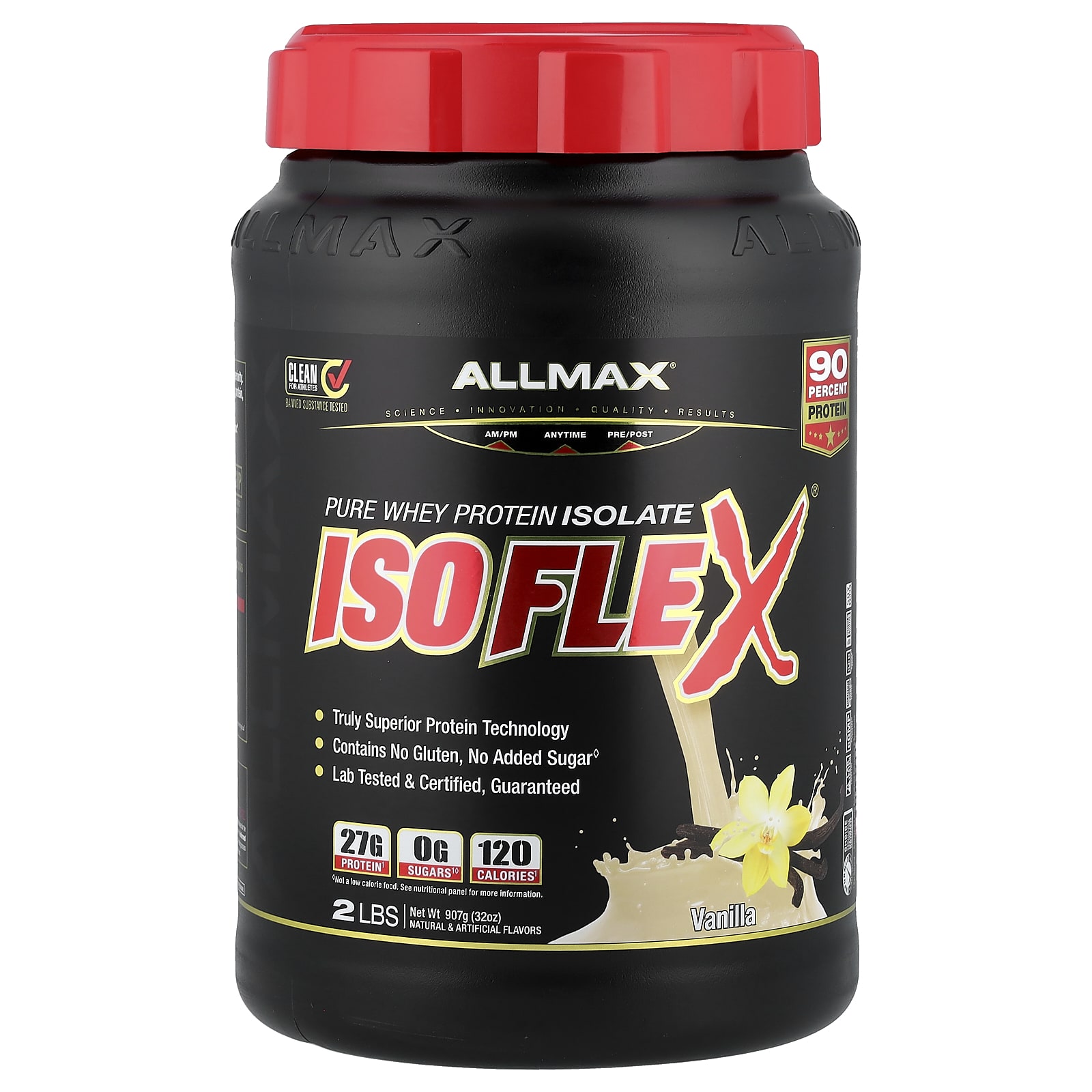Сывороточный протеин ALLMAX ISOFLEX® Pure Isolate, вкус Vanilla, 907 г