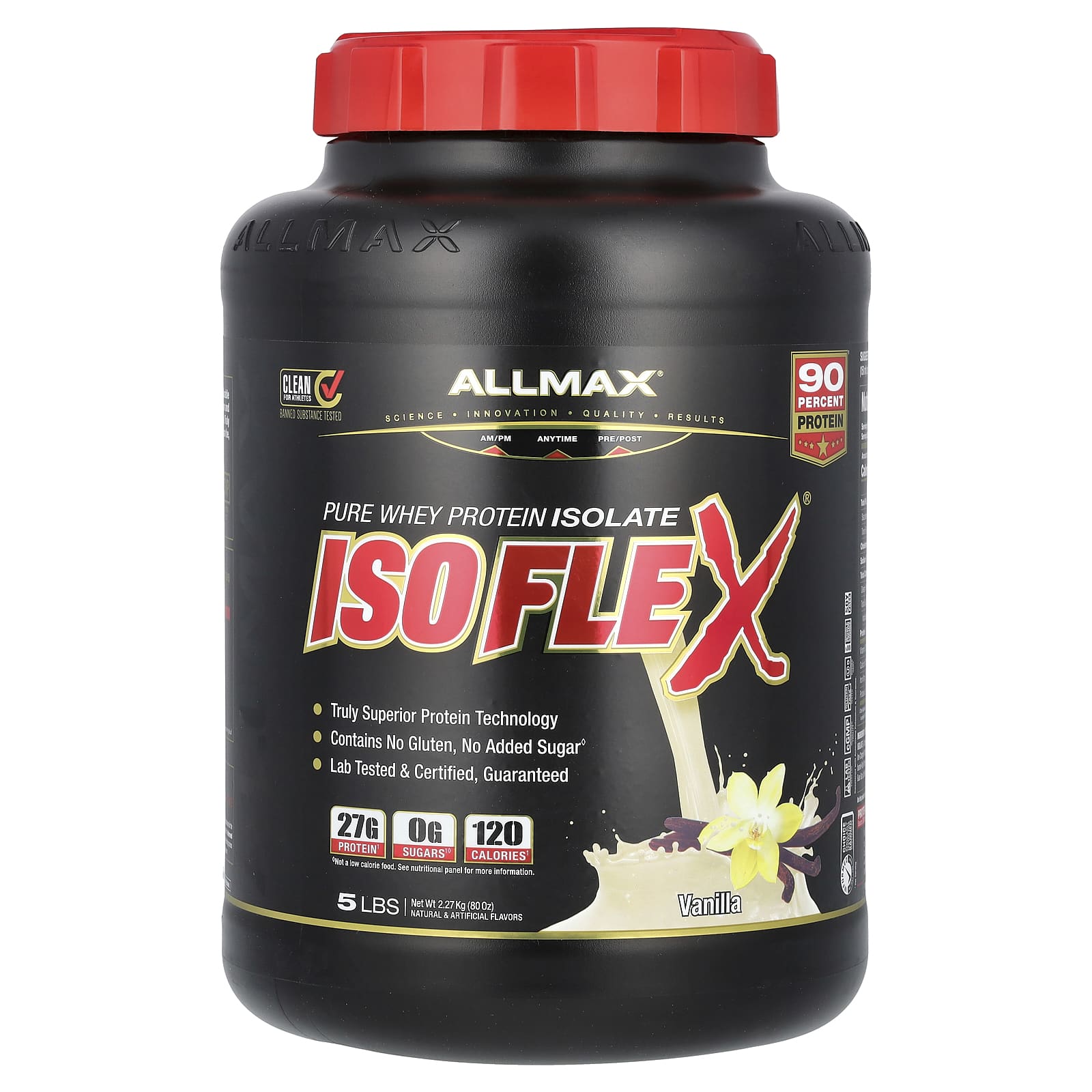 Сывороточный протеин ALLMAX ISOFLEX® Pure Isolate, вкус Vanilla, 2.27 кг