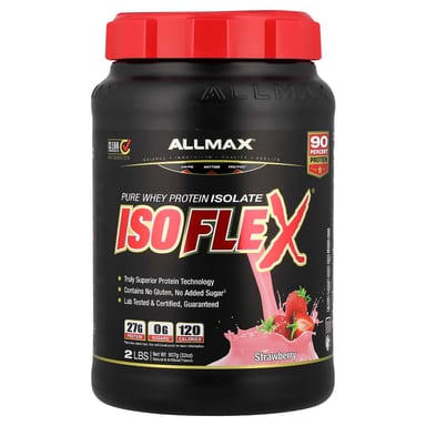Сывороточный протеин ALLMAX ISOFLEX® Pure Isolate, вкус Strawberry, 907 г