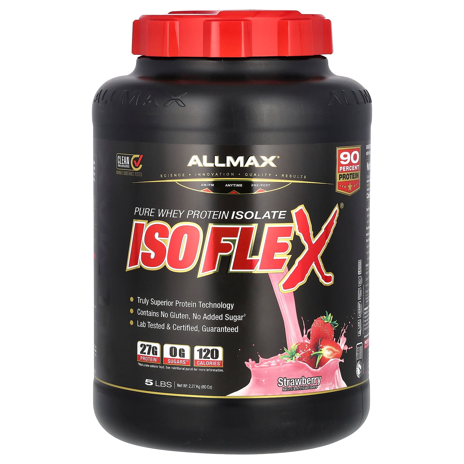 Сывороточный протеин ALLMAX ISOFLEX® Pure Isolate, вкус Strawberry, 2.27 кг
