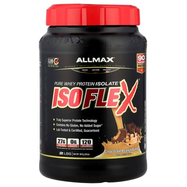 Арахисовая паста ALLMAX ISOFLEX® Pure Whey Protein Isolate, вкус Chocolate Peanut Butter, 907 г