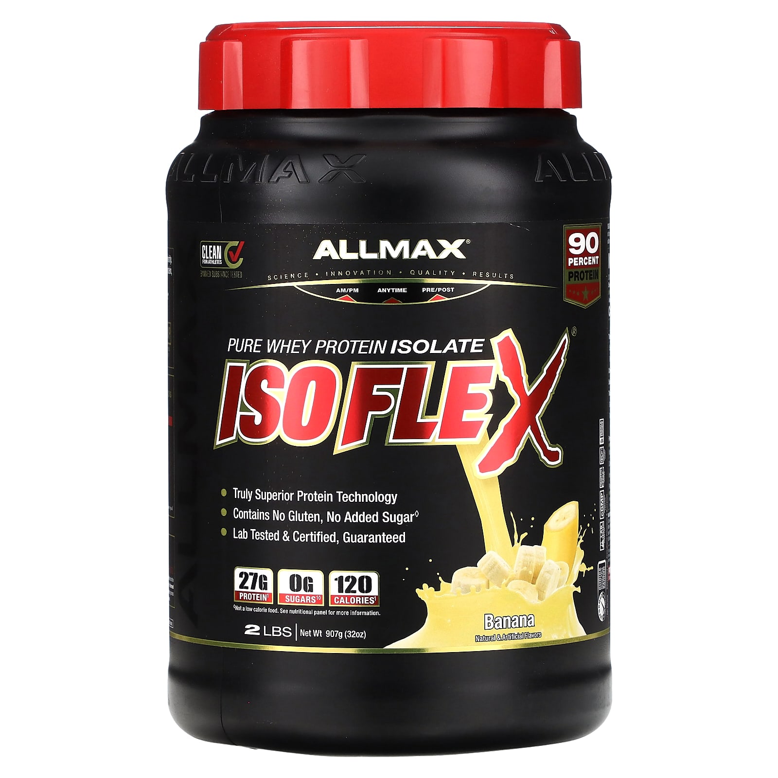 Сывороточный протеин ALLMAX ISOFLEX® Pure Isolate, оттенок Banana, 907 г