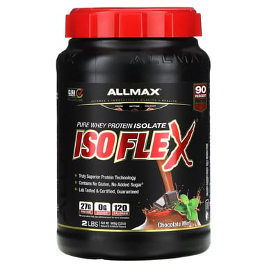 Сывороточный протеин ALLMAX ISOFLEX® Pure Isolate, вкус Chocolate Mint, 908 г