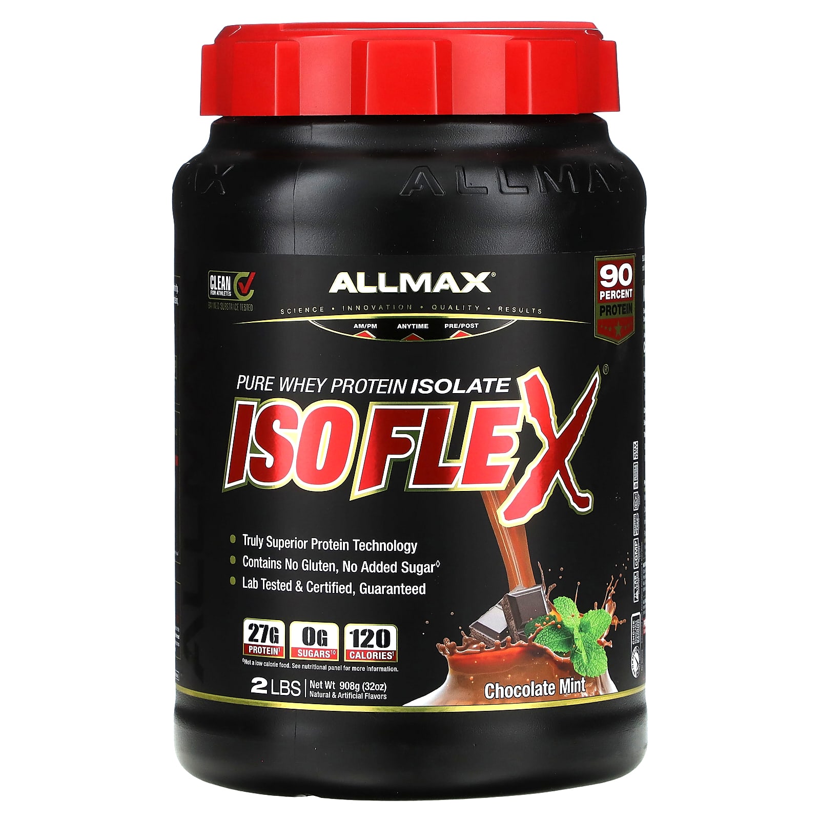 Сывороточный протеин ALLMAX ISOFLEX® Pure Isolate, вкус Chocolate Mint, 908 г
