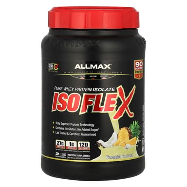 Сывороточный протеин ALLMAX ISOFLEX® Pure Isolate, вкус Pineapple Coconut, 907 г