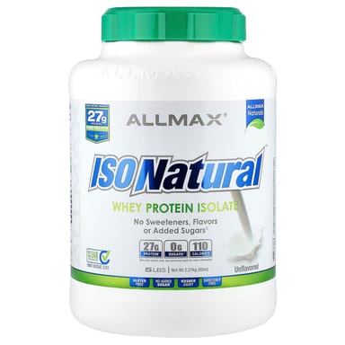 Сывороточный протеин ALLMAX ISONatural™ Isolate, без вкуса, 2.27 кг