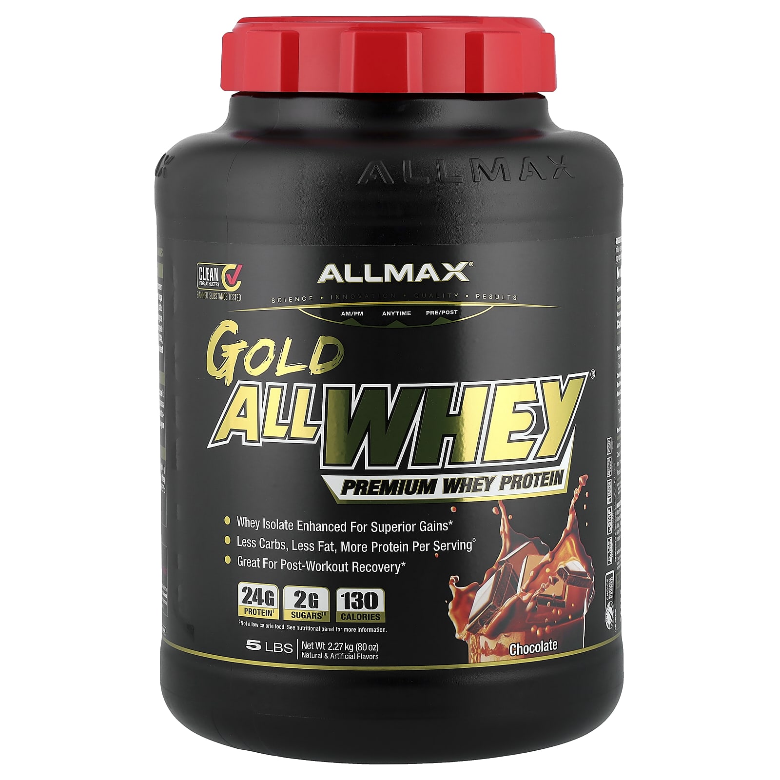 Сывороточный протеин ALLMAX GOLD ALLWHEY® Premium, вкус Chocolate, 2.27 кг — фото 2