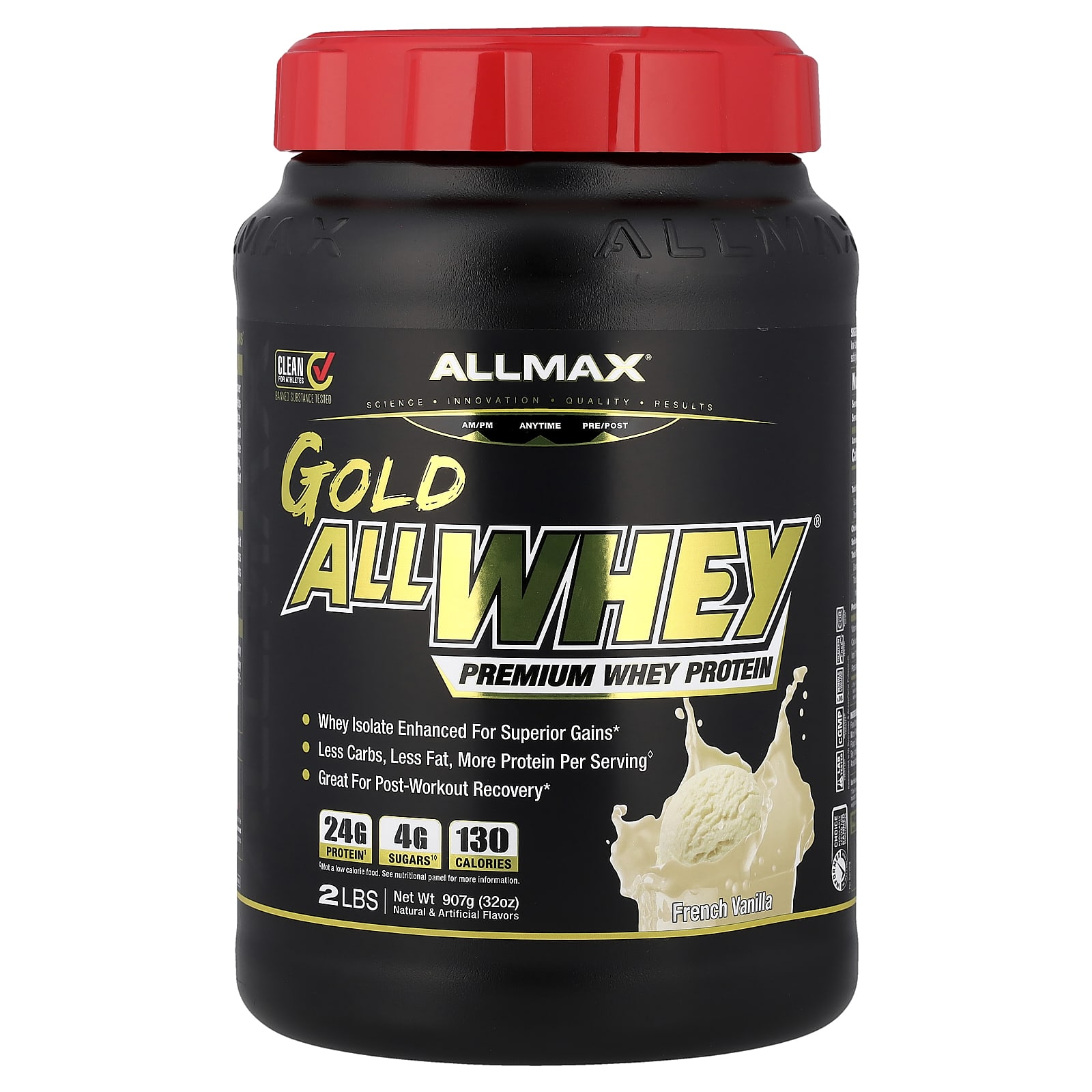 Сывороточный протеин ALLMAX GOLD ALLWHEY® Premium, вкус French Vanilla, 907 г