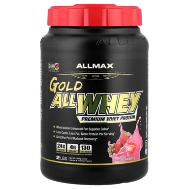 Сывороточный протеин ALLMAX Gold AllWhey® Premium, вкус Strawberry, 907 г