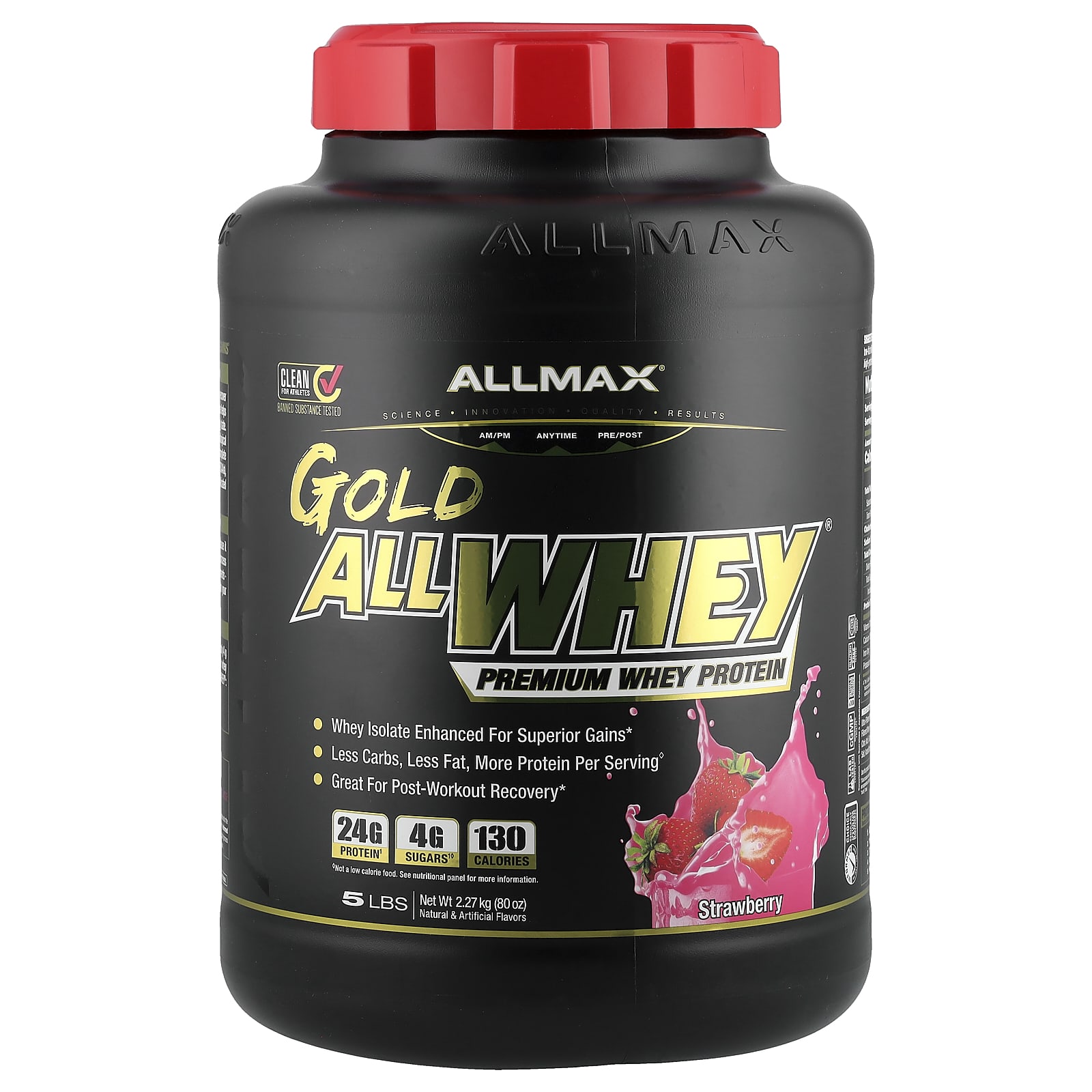 Сывороточный протеин ALLMAX GOLD ALLWHEY® Premium, вкус Strawberry, 2.27 кг