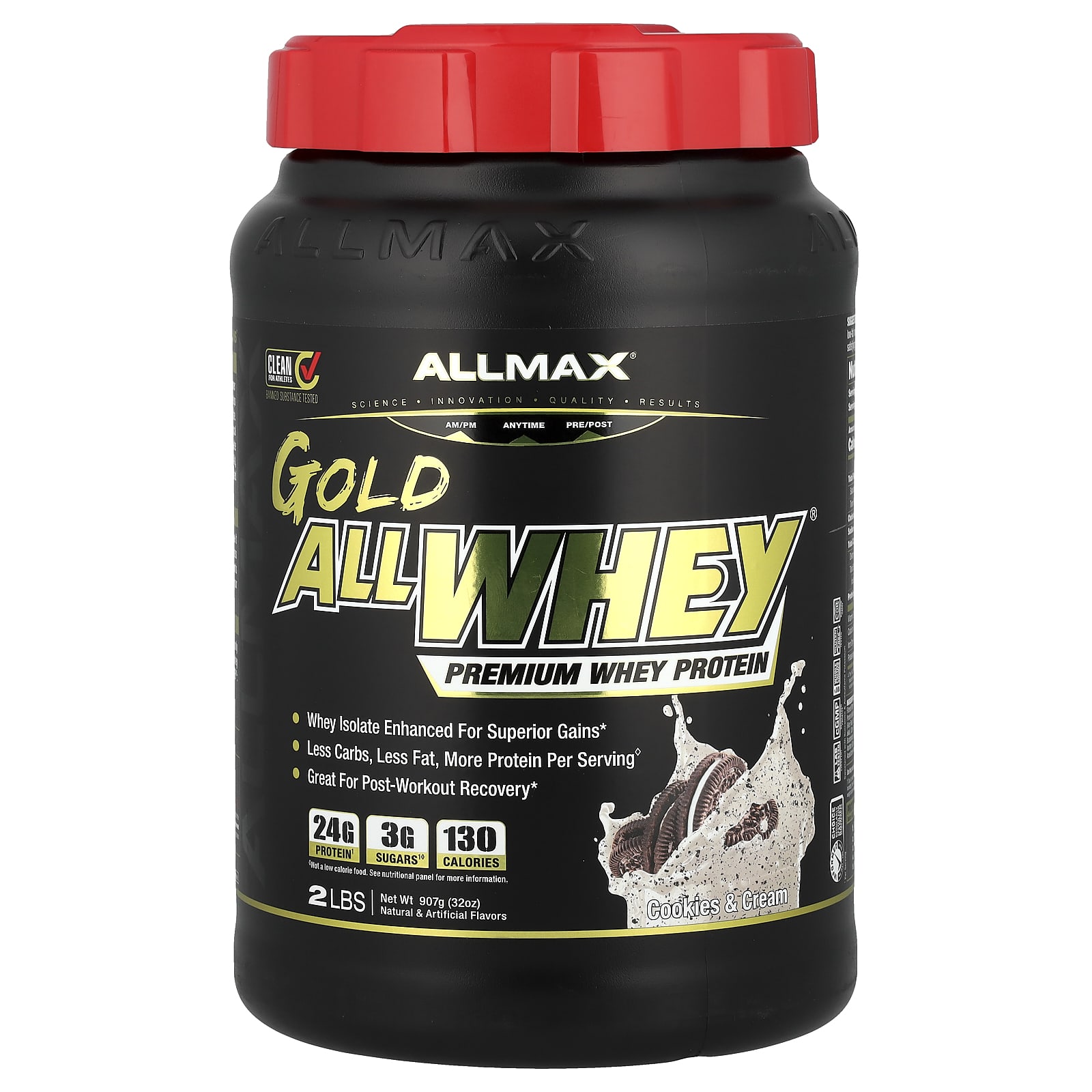 Сывороточный протеин ALLMAX GOLD ALLWHEY® Premium Cookies & Cream, 907 г