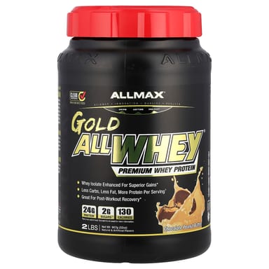 Арахисовая паста ALLMAX GOLD ALLWHEY® Premium Whey Protein, вкус Chocolate Peanut Butter, 907 г