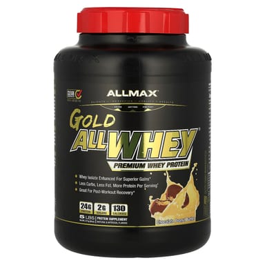 Арахисовая паста ALLMAX GOLD ALLWHEY® Premium Whey Protein, вкус Chocolate Peanut Butter, 2.27 кг