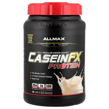Протеин ALLMAX Casein-FX™ 100% Casein Micellar Source, вкус Vanilla, 907 г