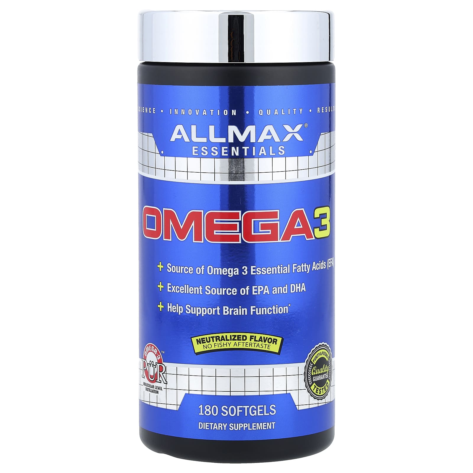 Омега-3 ALLMAX Essentials, 180 мягких капсул