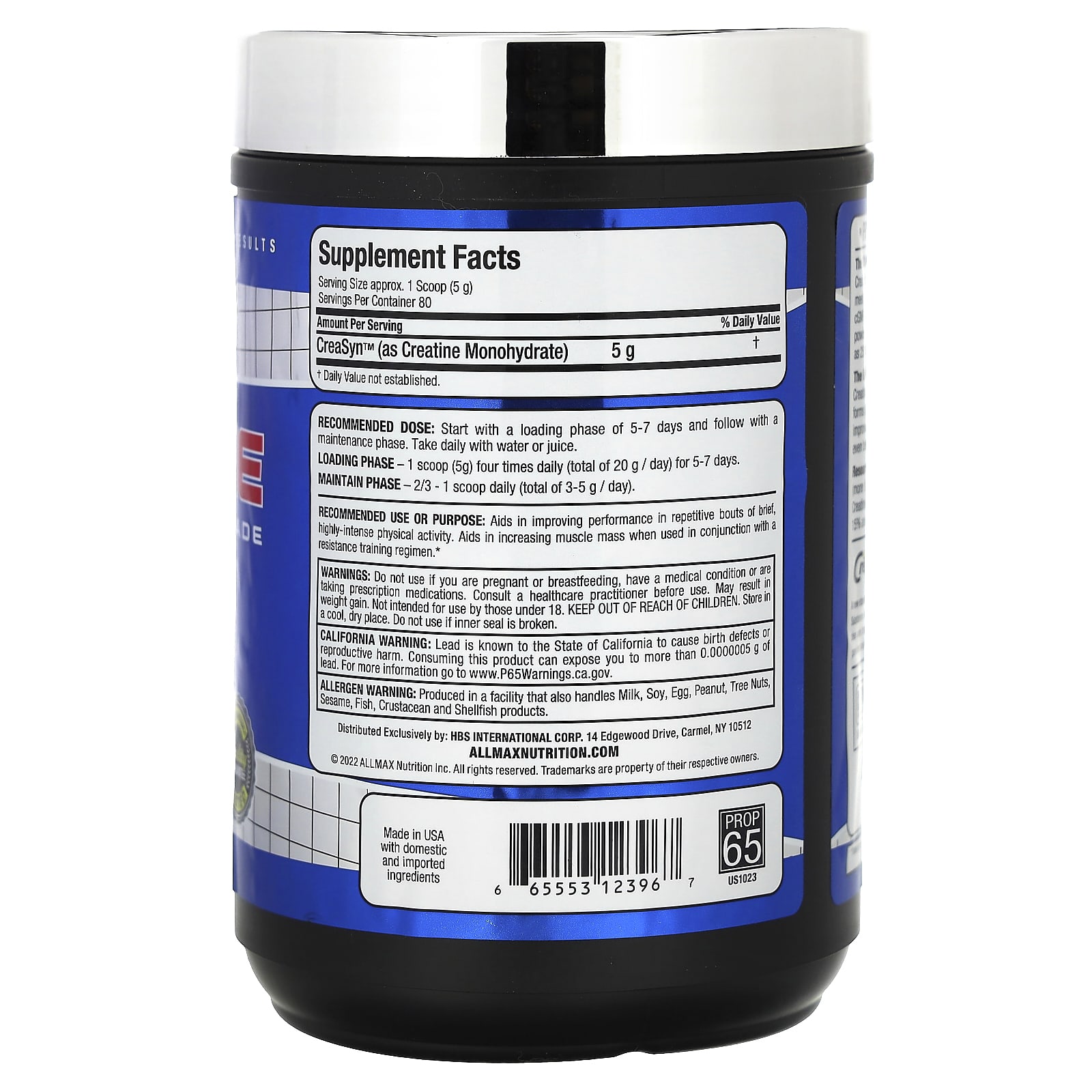 Креатин ALLMAX Pharmaceutical Grade, без вкуса, 400 г — фото 2