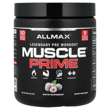 Предтренировочный комплекс ALLMAX Muscle Prime® Legendary, вкус White Raspberry, 266 г