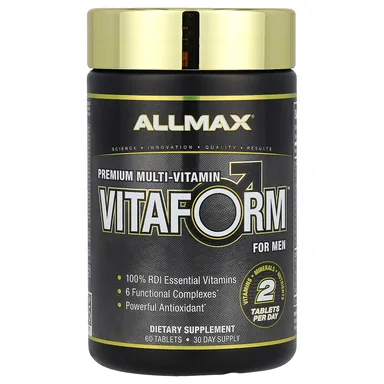 Фото товара: Мультивитамины ALLMAX VITAFORM™ Premium For Men, 60 таблеток