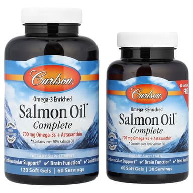 Масло Carlson Salmon Complete, 180 мягких капсул